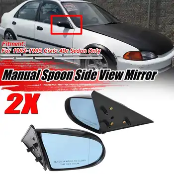 

Manual Adjustable Spoon Style 2xCar Side Door Rearvier Mirror Side View Mirror For Honda For Civic 4Dr Sedan 1992 1993 1994 1995