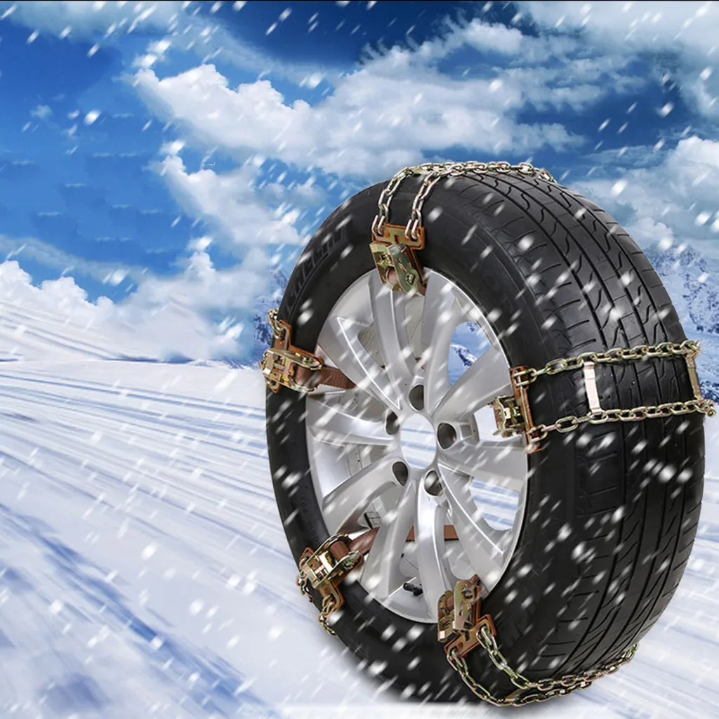 6 шт. зимние противоскользящие цепи для автомобиля снег грязи колеса шины утолщенные шиномонтаж для автомобиля грузовика SUV аварийного зима 1X Универсальный