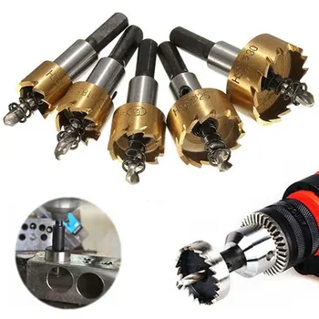 

5pcs/set Cutter Metal Plate Hole Saw Tooth Kit Tools Durable Drill Bit HSS Steel 16/18.5/20/25/30mm