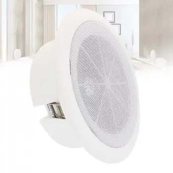 

6.5 Inch 6W Microphone Input USB MP3 Player Ceiling Speaker Public Broadcast Background Music Speaker for Home Restaurant