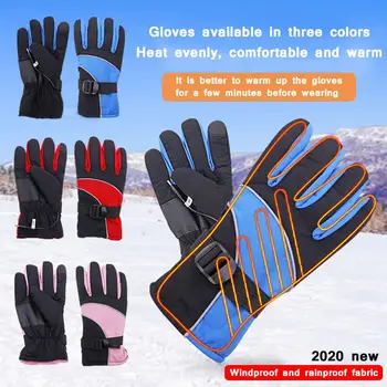 

Winter Heating Gloves Rechargeable Warm Gloves Waterproof Thermal Gloves Touchscreen for Skiing Walking Hiking Cycling