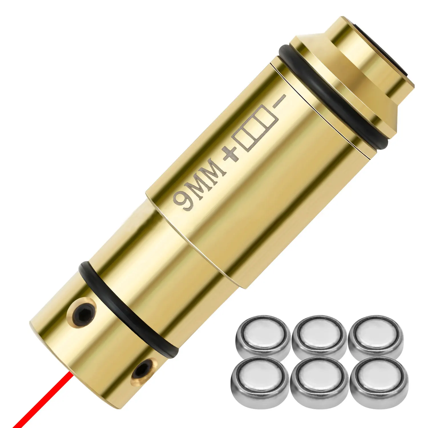 Tactical Training Laser Bullet 9mm Bore Sight Cal for Dry Firing