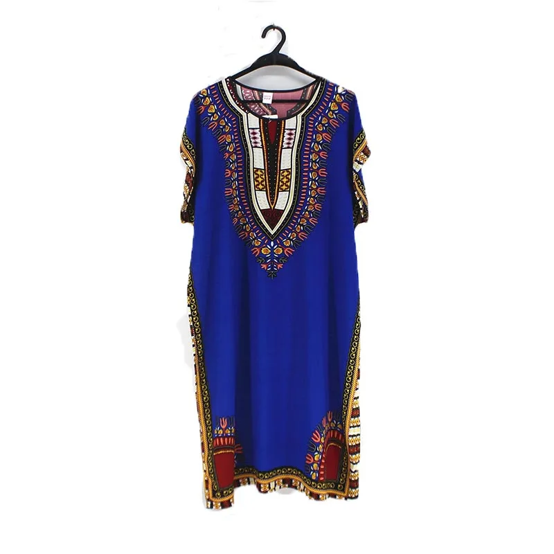 Loose African Dress for Women Dashiki Tribe Totem 3D Print Long Robe Female Riche Bazin Street Wear Vestido Dress african wear for ladies