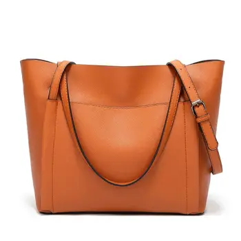 

Retro Fashion Ladies Handbag Shoulder Bag Trend Wild Large Capacity Solid Color PU Bags