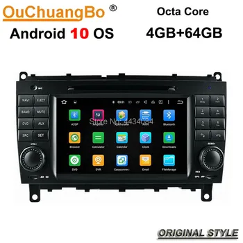 

Ouchuangbo PX5 car audio gps stereo for MB benz CLK W209 CLS W219 with 8 cores mirror link android 10.0 OS 4GB+64GB
