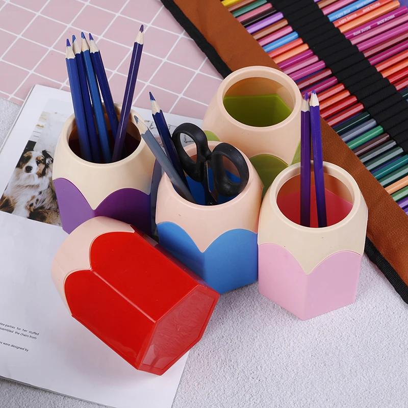 

1x Creative Pen Pencil Pot Holder Stationery Desk Tidy Container