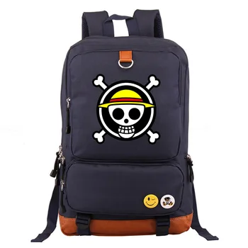 

Anime One Piece Monkey D. Luffy Men Women Canvas Backpack Breathable Student School Bag for boys and girls Large High capacity
