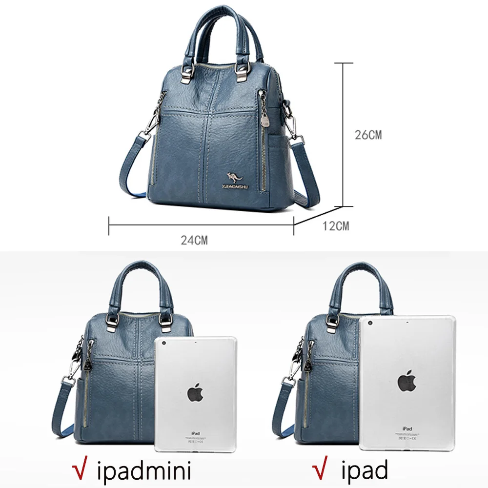 Women Handbags Leather Multifunction Shoulder Bags For Travel