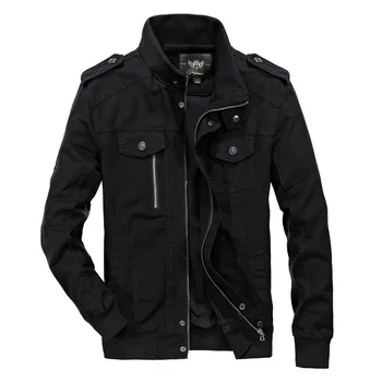 

Men's Wear Autumn Jacket Coat Wash With Water Pure Cotton Military Industry Thin Jacket Coat Big Code