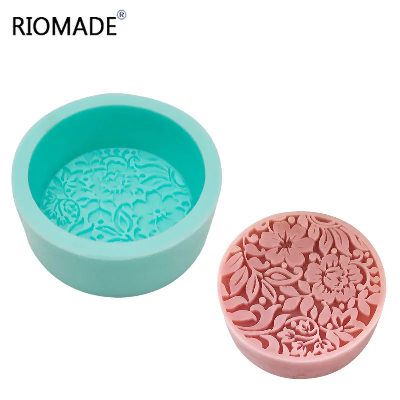 3 Styles Pattern Handmade Soap Mold DIY Carved Square Round Silicone For Soap Making Mould Chocolate Cake Decorating Tools