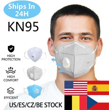 

5/10/20/50pcs KN95 Valve Mask Protective Masks Respirator PM2.5 Safety Mouth Mask