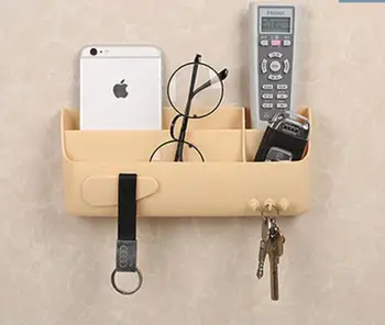 

Multi-function Adhesive Bathroom Storage Rack Wall Mounted Rack Remote control storage box kitchen Toilet Shelve Home Accessorie