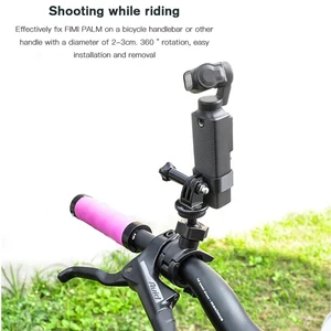 Image 3 - كاميرا دراجة جبل دراجة بخارية قوس حامل ل FIMI النخيل عمل كاميرا حامل الإطار كليب ل GoPro كاميرا