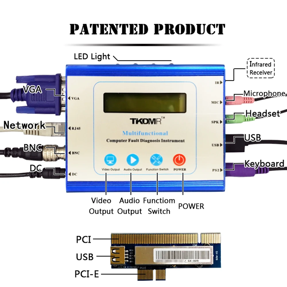US $103.40 Multifunction Universal Desktop Pc Pci Pci E Lpc Motherboard Diagnostic Test Analyzer Tester Computer Fault Diagnosis Instrument