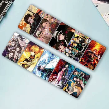 

10 Pcs/Set Demon Slayer Kimetsu No Yaiba Anime Card Sticker Pack DIY Waterproof Card Classic Kids Stickers Toys For Children