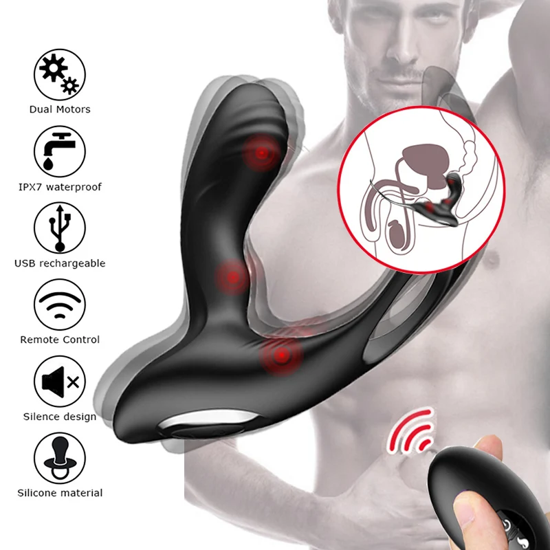 abdo Male Prostate Massage Vibrator Anal Plug Silicone Waterproof Prostata Stimulator Butt Delay Ejaculation Ring Toy For men|Vibrators| - AliExpress