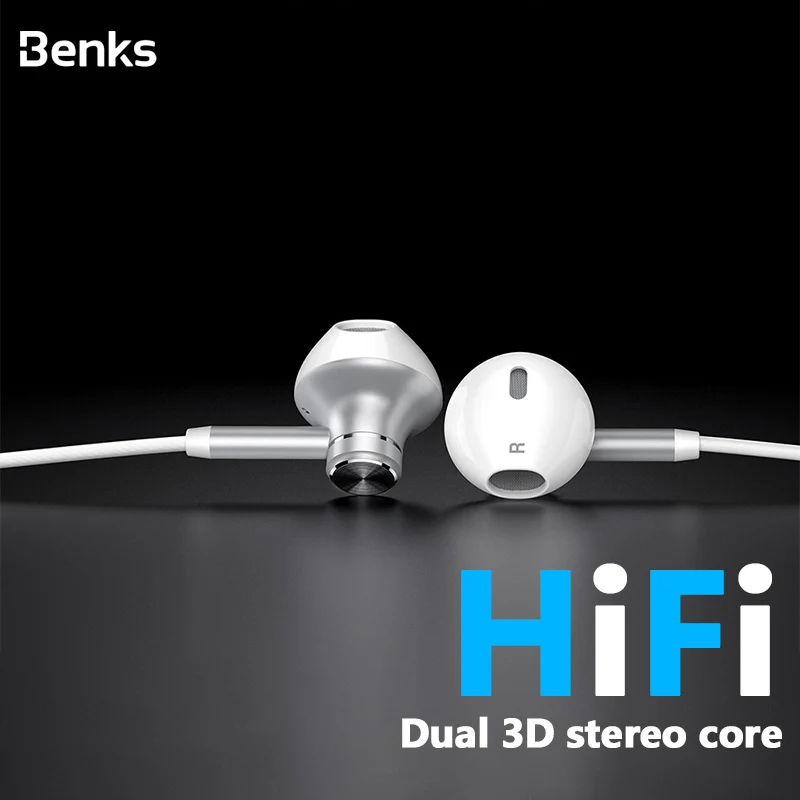 Наушники вкладыши Benks Hi Fi 3 5 мм для Xiaomi Samsung iphone 6 Huawei Mate 10 9 волшебная звуковая