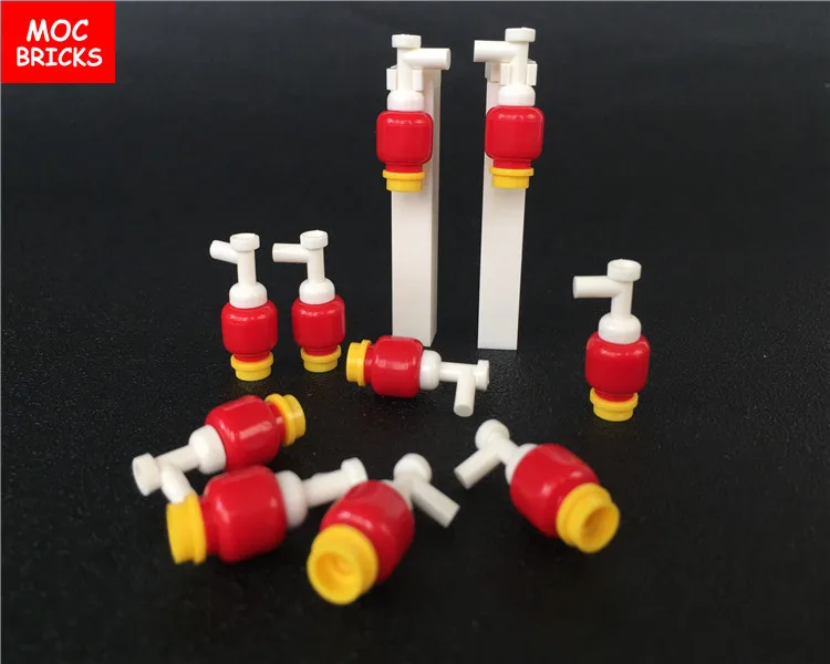 50pcs/lot MOC Bricks Red Lantern Light House decoration DIY Toys Figure Educational Building Blocks mini dolls kids gifts | Игрушки и