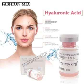 

8ml Pure Micro Molecular water Cross-linked hyaluronic acid for face Whitening Moisturizing HA Collagen acido hialuronico