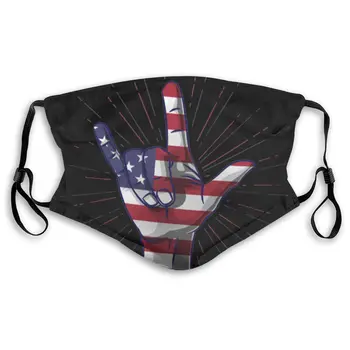 

American Flag Masks With filter Washable & Reusable Anti Dust Breathable Mask With Adjustable Ear Loops