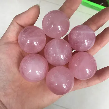 

1kg High quality good pink natural rose quartz crystal ball sphere decoration MJP