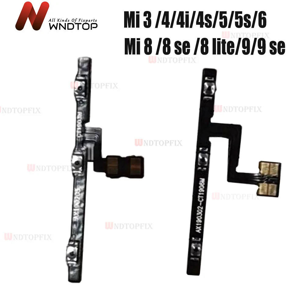 

Volume Side Power Switch On Off Button Key Flex Cable For Xiaomi Mi 3 4 4c 4s 5 5s 6 8 lite 8 Se Mi 9 Se Power Volume Flex Cable