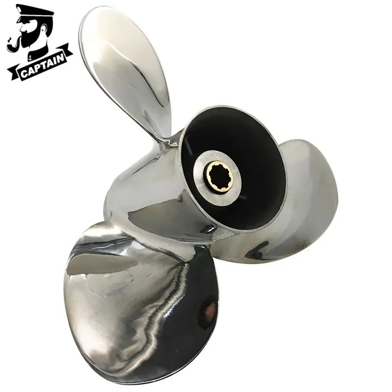 Подвесные двигатели Captain Propeller 9 1/4x11 для Yamaha HP 15HP F15C F20 нержавеющая сталь 8 зубьев