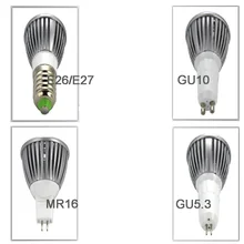 GU10 Светодиодный светильник E26 прожектор лампа 3 светодиодный s lampara 110V 220V GU5.3 bombillas светодиодный лампада точечный свет E27 4W