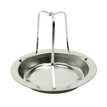 

Stainless Steel Chicken Roaster Rack Barbecue Grill Oven Rack Stand Holder Cooking Rack With Pan For Outdoor Camping BBQ