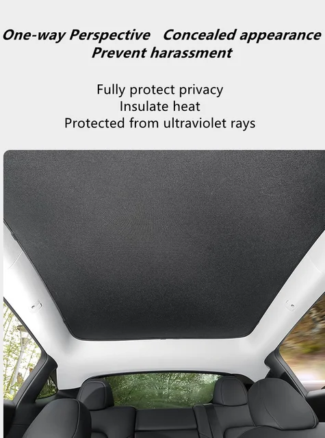 Roof Sunshade For Tesla Model Y 2019-2021 2022 2023 Car Electrostatic  Adsorption Sunroof Sunshade Skylight Blind Shading Sticker - AliExpress