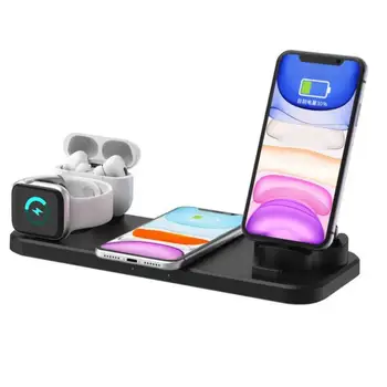 

NEW 2A 6-in-1 fast charging Wireless Charger dock Suitable For Apple Watch AirPods Pro iPhone multifunction Wireless Charger