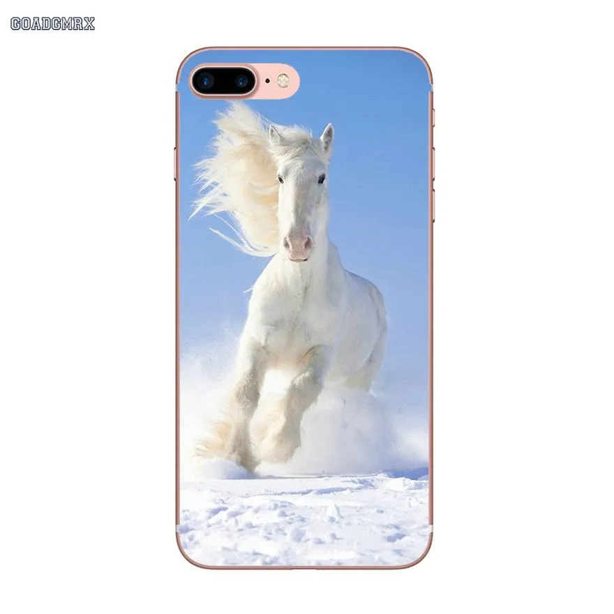 image 10 Для iPhone 11 X XR XS Pro MAX 4 4s 5 5S SE 5C 6 6S 7 8 Plus прозрачные мягкие чехлы Чехлы с изображением пейзажа заката лошади передняя крышка - Цвет: image 10