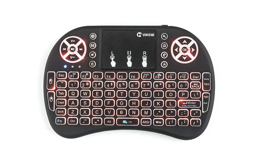 Teclado Portátil sem Fio Air Mouse Touchpad Russo Inglês Versão Hebraica Android tv Box Mini pc 24 Ghz Vontar-i8 - Imagem 4
