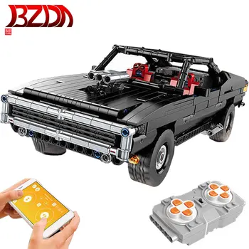 

BZDA Technic Car Speed Champion RC Car Blocks Ultimate Muscle Car Building Blocks Model Kids Toys Gift App Remote Control