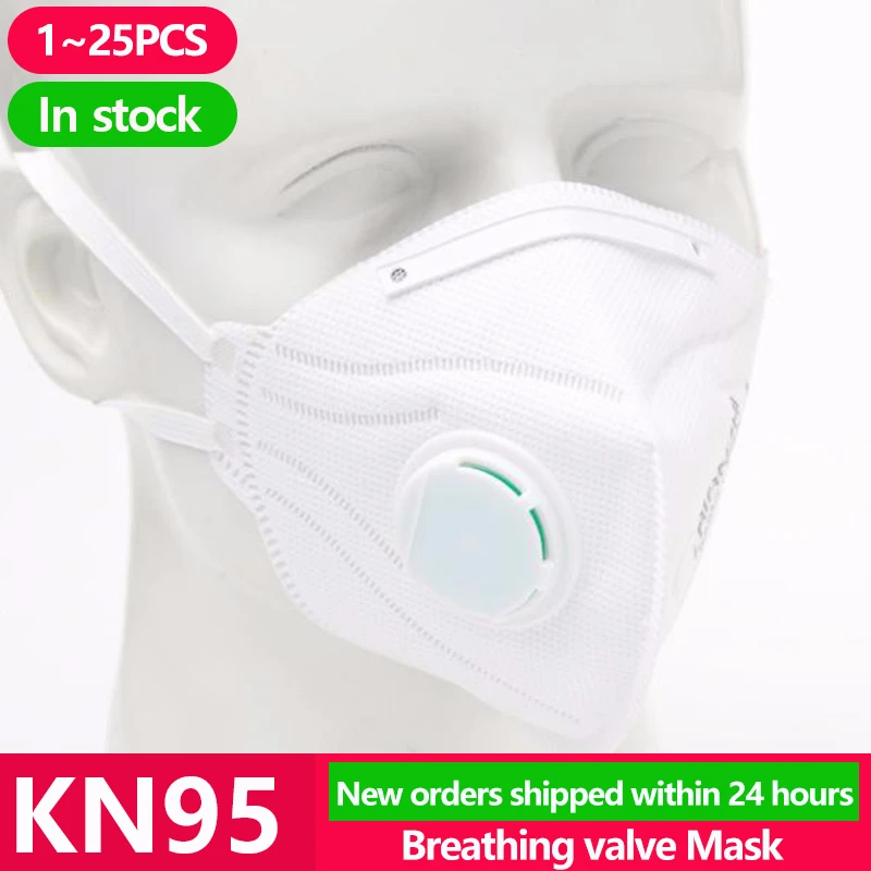 

1~25PCS KN95 Masks Disposable Pm2.5 Face Mouth N95 Gas Mask Flu Facia Dust Filter Respirator Template Kf94 FFP2 FFP3 Masks