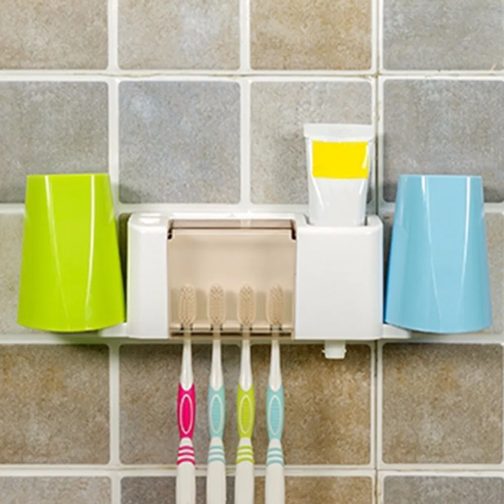Multifunctional Toothpaste And Toothbrush Holder Creative Storage Case Organizer Box Bathroom Accessories Set For Home Use