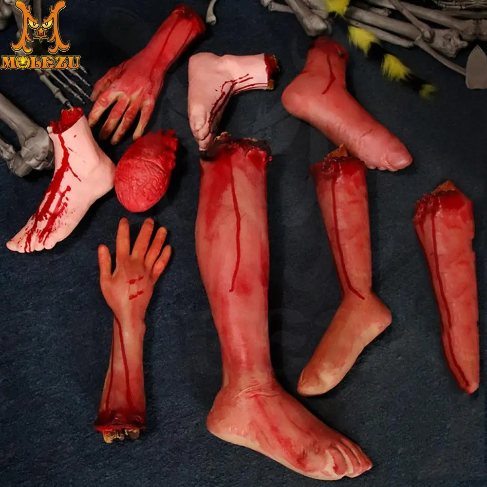 Реквизит Molezu для Хэллоуина Декор &quotУжасы&quot сломанная рука и ноги кровавый