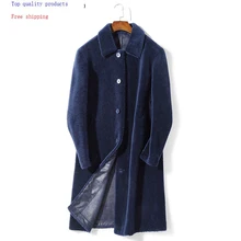 AYUNUSE, мужское пальто с натуральным мехом, зимняя стрижка овец, шерсть, куртка, длинное пальто, корейский стиль, Erkek mon K9SYJI035 KJ3509