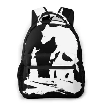 

The Last - White Brush Backpack for Girls Boys Travel Rucksack Shadow of the Colossus Printing