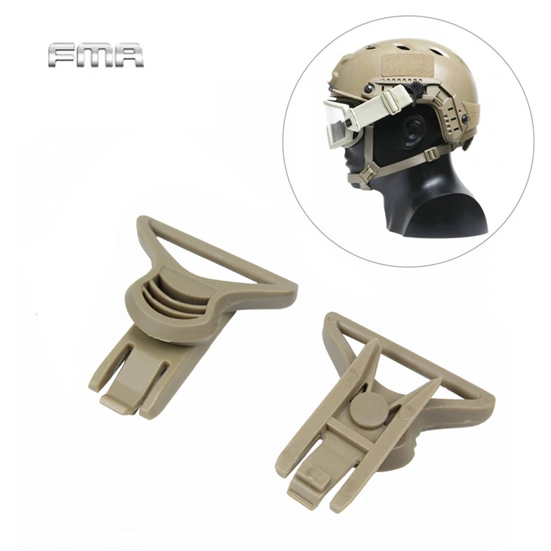 FMA Fast Helmets Goggle Swivel Clips Tactical Side Rails Mount for