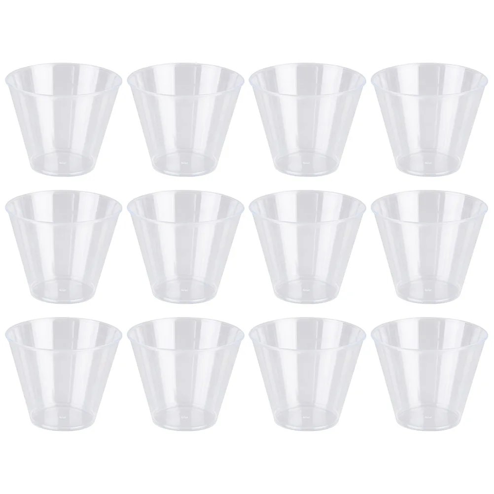 

50 Pcs Tasting Cups Transparent Thicken Hard Plastic Drinking Tumblers for Party