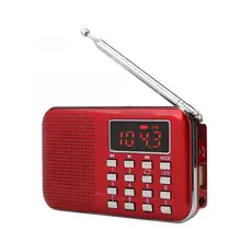 Портативный цифровой FM/AM радио mp3-плеер мультимедийный динамик с фонариком поддержка tf-карты большой светодиодный дисплей Встроенный аккумулятор