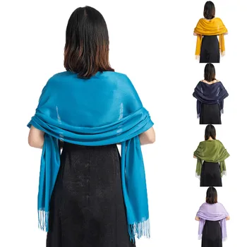 

Women Thin Chiffon Scarf Women Wrap Cachecol Elegant Solid Color Evening Dress Wedding Shawl Hijab Scarf Party Shawl Scarf