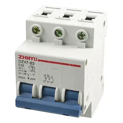 

AC 400V 32A 3 Pole Overload Protection Miniature Circuit Breaker Rtlzn