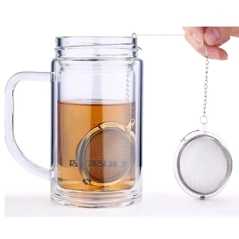 Чайные шарики для заварки из нержавеющей стали с кистью прочные и устойчивые к