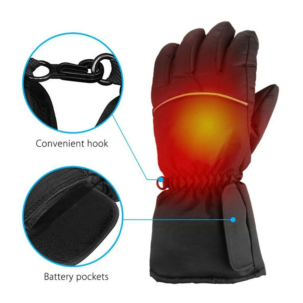 4.5V Electric Heating Gloves AA Battery Powered Riding Gloves For Men Women Winter Outdoor Warmer Camping Hiking Hunting Cycling