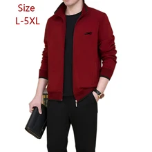 Высокое качество бренд 3 шт. Мужская спортивная одежда набор размера плюс Весна и осень среднего возраста мужская спортивная одежда 3 шт./лот набор свитеров