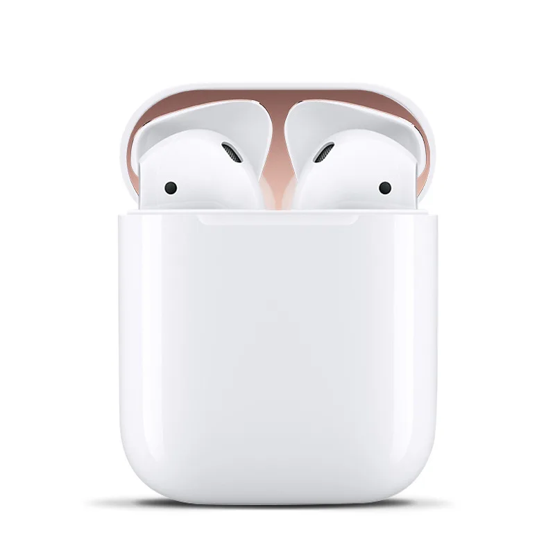 Новинка для Apple Airpods коробка из фольги Пылезащитная наклейка смешанный металл материал для Airpods Пылезащитная Внутренняя крышка патч аксессуары