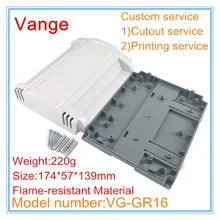 1 шт./партия коммутационная коробка для изготовления прессформы 174*57*139 мм ABS огнестойкая пластиковая коробка для проекта вентиляционные отверстия для ПЛК электронного оборудования