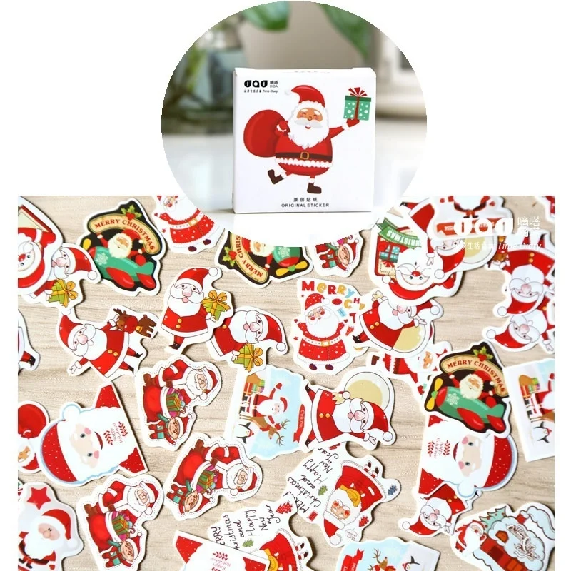 1/2 комплекта с Санта-Клаусом наклейки упаковка блокнот Kawaii планировщик для скрапбукинга липкий канцелярские Эсколар школьные принадлежности